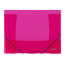 Mapa s gumou A4 tříchlopňová PP Opaline červená