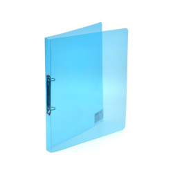 Pořadač A4 2-kroužky 2cm průhledný PP modrý