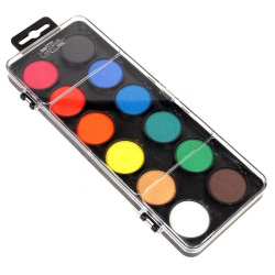 Vodové barvy Koh-i-noor 12 barev průměr 30 mm/E