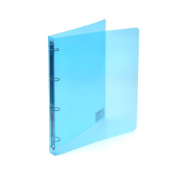 Pořadač A5 4-kroužky 25 mm průhledný polypropylen, mix barev