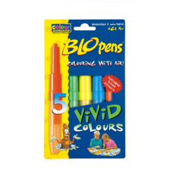 Fixy foukací + šablony 5 barev/E