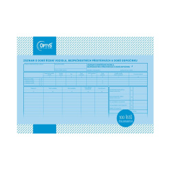 Záznam o provozu vozidla A4 číslovaný (Optys)