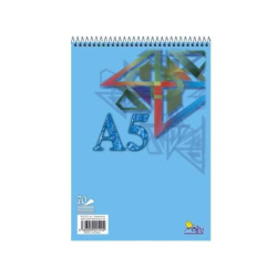 Blok A5 70 listů čistý horní spirála/E