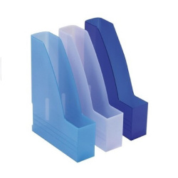 Stojan na katalogy zkosený PVC matný bílý