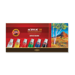 Barvy akrylové Koh-i-noor 10 barev /E
