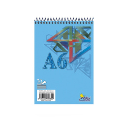 Blok spirála A6 čistý 70 listů horní/E