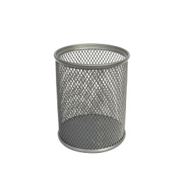 Stojánek drátěný na tužky 90x100mm stříbrný