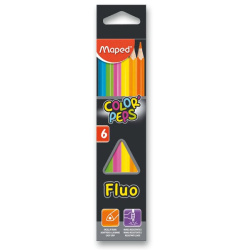 Pastelky trojhranné Color'Peps Fluo Maped 6ks/E