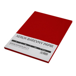 Papír barevný A4 80g tm. červený 100ls xerox