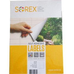 Etikety na archu A4 70x35 mm Sorex 2400 etiket /E