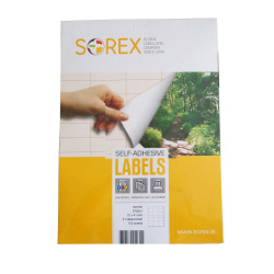 Etikety na archu A4 48,5x16,9 mm Sorex 100listů celé balení /o