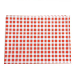 Ubrus na lavici kostka červená /E