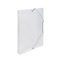 Mapa s gumou Box A4 3cm hřbet PP čirá/E