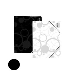 Mapa s gumou A4 tříchlopňová PP Neo Colori černá