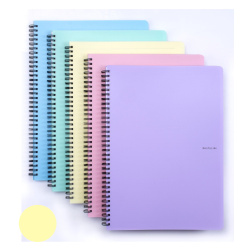 Blok spirála A4 linka 70 listů Pastelini žlutý