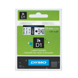 Páska DYMO 12mm x 7m bílá/černá