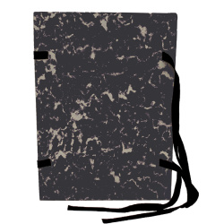 Desky s tkanicí A4 mramor černá