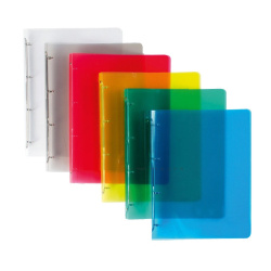 Pořadač A4 4-kroužky 2cm polypropylen, žlutý