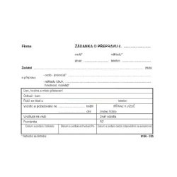 Žádanka o přepravu A6/E