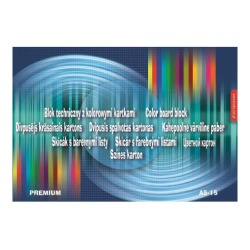 Skicák A4 170g (15 listů mix barev)