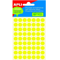 Etikety na aršíku kulaté 10mm prům. žluté /E