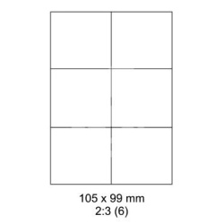 Etikety na archu A4 105x99 mm 100listů celé balení /o