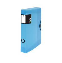 Mapa s gumou Box A4 6cm Frosty modrá