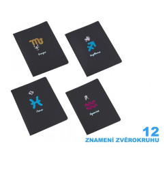 Blok 18,5x25,5cm 26listů linka černý papír