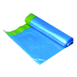 Sáček do koše 30L/5ks zatahovací extra pevný modrý