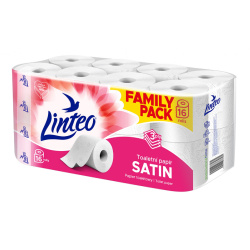 Toaletní papír třívrstvé Linteo Satin 16x15m