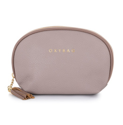 Taška kosmetická kulatá Leather Mocca