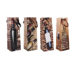 Dárková taška na láhev 12x35x10cm mix