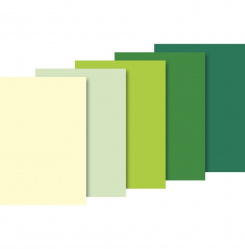 Papír hedvábný 50x70cm zelené barvy mix 10ks/na objednávku