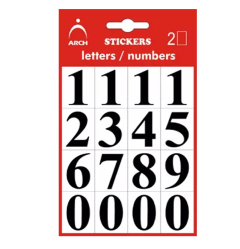 Samolepky čísla 0-9 26mm černá