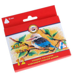 Voskovky trojhranné Koh-I-Noor silné 12 ks/E