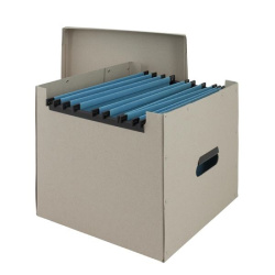 Krabice archivační s víkem na závěsné desky EMBA