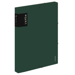 Mapa s gumou Box A4 3cm PP Verde zelená /o