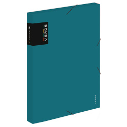 Mapa s gumou Box A4 3cm PP Verde petrolejová milano /E