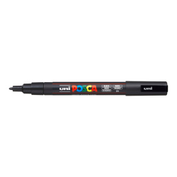Popisovač akrylový 0,9 - 1,3 mm POSCA PC-3M černý /o