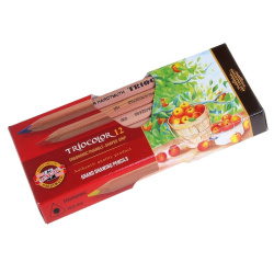 Pastelky trojhranné KOH-I-NOOR 3154 Natur Triocolor 12ks /E