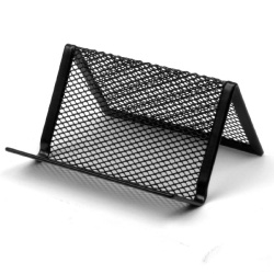 Stojánek drátěný na vizitky černý