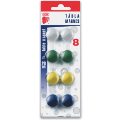 Magnety barevné 20mm/8ks blistr ICO