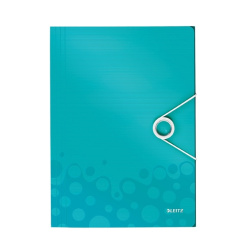 Mapy s gumou A4 Leitz WOW tyrkysová /OFF