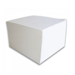 Blok kostka lepená 9x9x7cm bílá