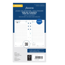 Náplň do diáře A6 Filofax denní osobní 95x171mm/PP/E