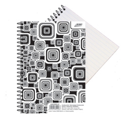 Blok spirála A5 linka 50 listů BOBO Black&White