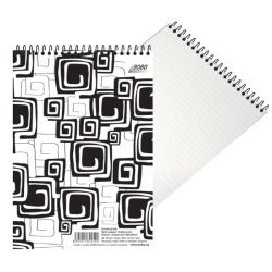 Blok spirála A5 linka 50 listů horní BOBO Black&White
