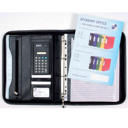 Spisovka A4 Atlanta s uchem černá se zipem/PP