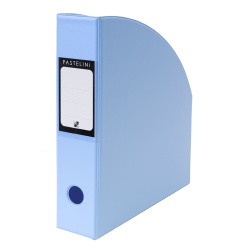 Stojan na katalogy zkosený PVC Pastelini modrá/PP/E