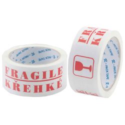 Lepicí páska 50mmx66m s potiskem KŘEHKÉ